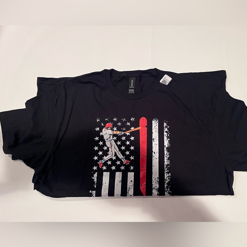NWT Cincinnati Baseball Graphic Tee Americana Flag Men’s XL - Picture 3 of 3